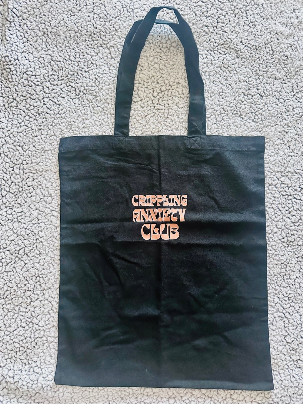 Cripping Anxiety Club Black Tote Bag